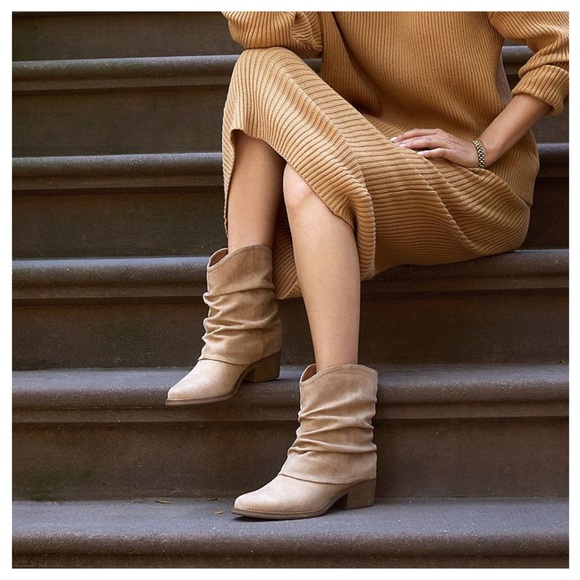 🔥 NIB White Mountain Alden Women's Mid Calf Western Bootie in Beachwood Fabric - Picture 3 of 11